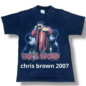 크리스 브라운 2007 카피라이트 랩 티셔츠 chris brown