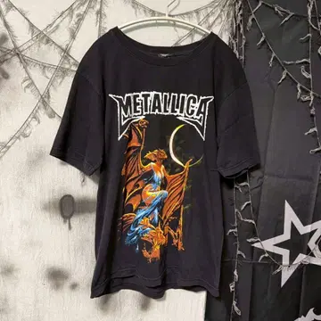 METALLICA 그래픽 블랙 밴딩 T