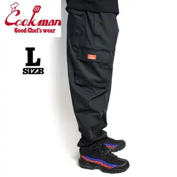 셰프 카고 COOKMAN 쿡맨 셰프 팬츠 립스탑 블랙 L
