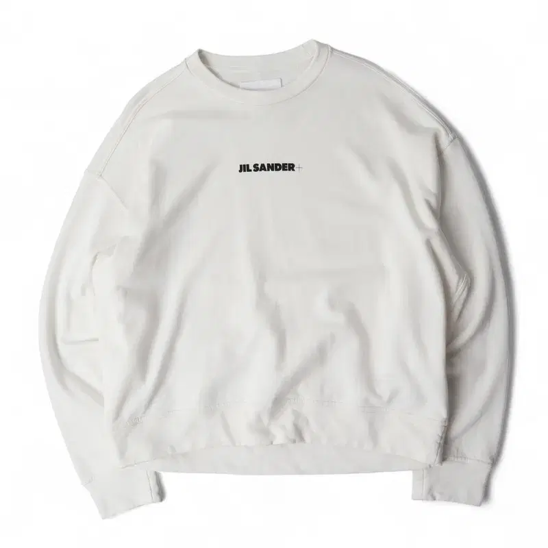 JIL SANDER | 질샌더 Jil Sander Center Logo Ivory Crewneck