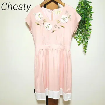 Chesty 체스티 원피스 핑크 비쥬 자수