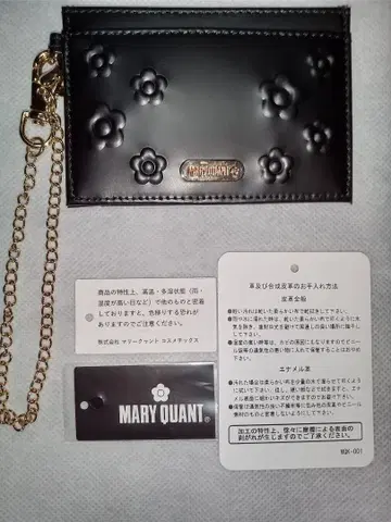 MARY QUANT 체인 교통카드 지갑 블랙 정가 9680엔
