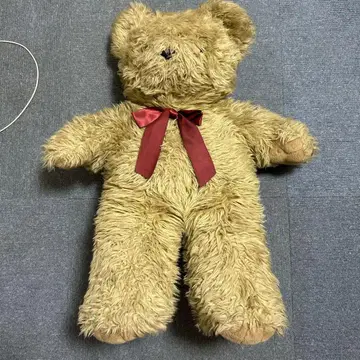 브라운 테디베어 빨간색 리본 봉제 인형 큰 사이즈