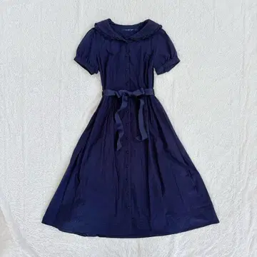 세일러 카라 코튼 셔츠 원피스 프리 사이즈