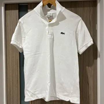 LACOSTE 화이트 피케 셔츠 US XS