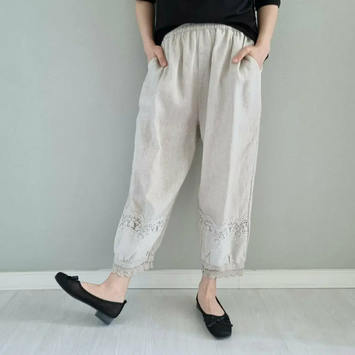 RAIVE ♥ Lace Banding Pants /追跡付 Pants Archive
