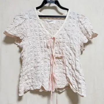 SNIDEL HOME 팝콘 리본 상하의 세트 핑크
