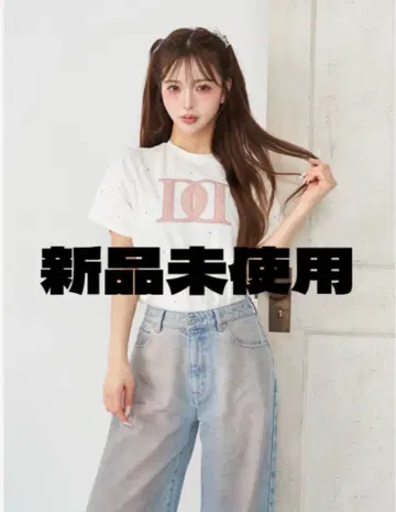 Darich 새상품 퀼팅 아플리케 비쥬 T셔츠