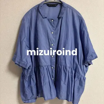 mizuiroind 블루 셔츠