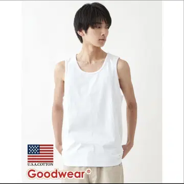 [새상품 2매 세트] Goodwear 레귤러 탱크탑 USA 코튼 M