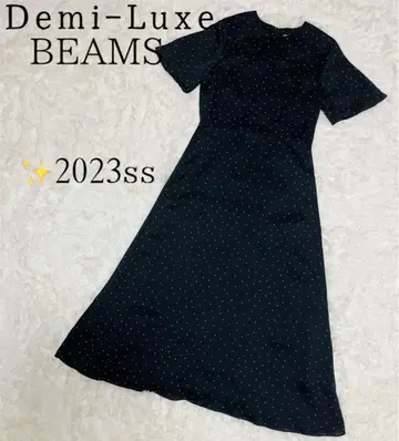[컨디션 최상] 데미룩스 빔즈 반팔 원피스 도트 무늬 2023 S