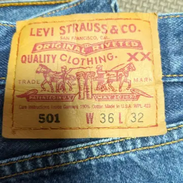LEVI STRAUSS & CO. 501 W36 L32 스트레이트 데님