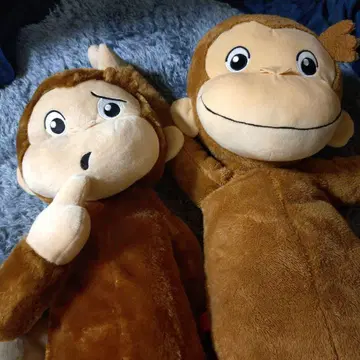 아기 원숭이 조지 봉제 인형 2개 세트
