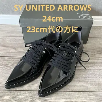 유나이티드 애로우즈 포인트 레이스업 로퍼 블랙 23~24
