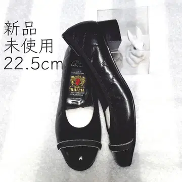 MIHAMA 22.5cm 미사용 새 상품 재판매 세일 엠보 블랙 펌프스