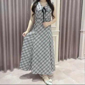 프릴 옷깃 체크 OP AnMILLE