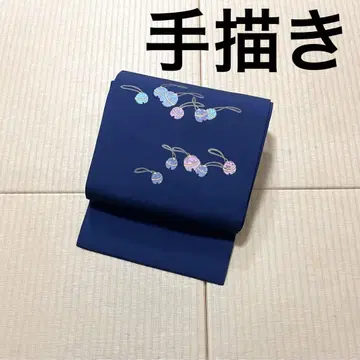 손으로 그린 방울 오비(약 27.3cm) 나고야 오비 화학 섬유 시오제
