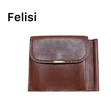 [레어] [미사용 보관품] felisi 페리지 머니클립 브라운