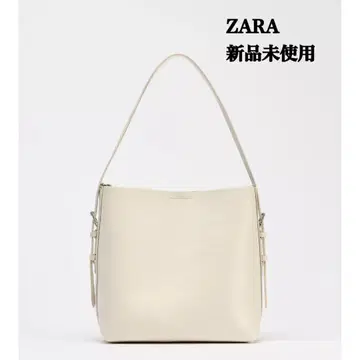 완판템 ZARA 미니 티 백 버킷 백 화이트 택 포함 새상품