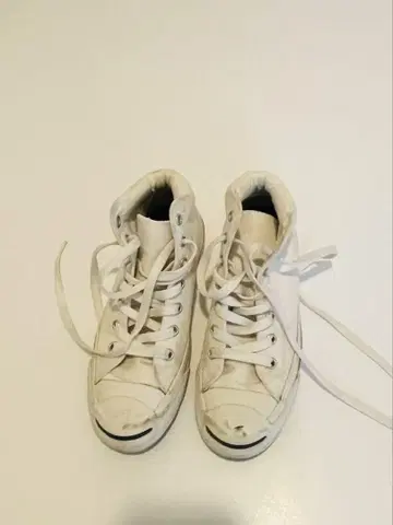 CONVERSE | 잭 파셀 22.5cm | 화이트 하이컷 스니커즈