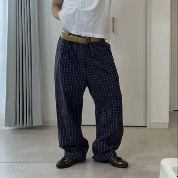 80년대 체크 슬랙스 vintage USA 제작 슬랙스 체크 팬츠