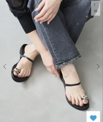 Le Talon 르탈론 메탈 엄지링 샌들 L