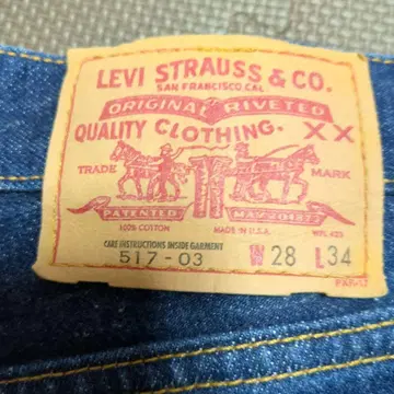 LEVI STRAUSS & CO. 517 W28 L34 스트레이트 데님
