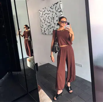 타키 마키 사복 ZARA 팬츠 S SIZE 브라운