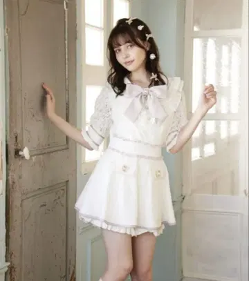 LIZLISA 레이스 셋업 화이트