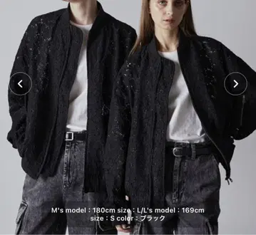 새상품 [ CLEL ] Jacquard Lace MA-1 Blouson
