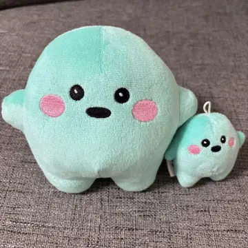 서큘러 터콰이즈 봉제 인형 세트