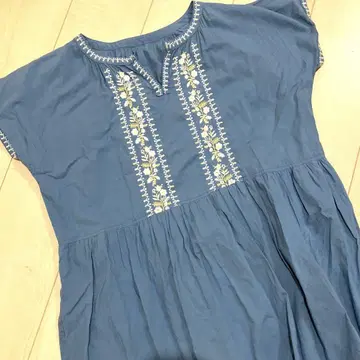 m.m.o 인도 면 자수 원피스