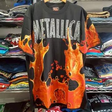 메탈리카 양면 프린트 밴딩 티셔츠 XL