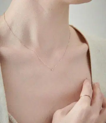 에테 레이어 다이아 목걸이 싱글 볼
