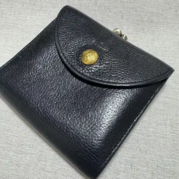 ILBISONTE 일비종떼 블랙 가죽 접이식 지갑