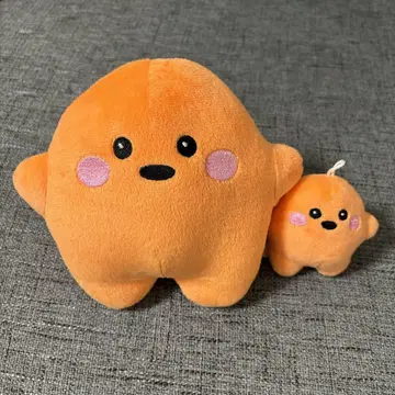 서큘러 오렌지 봉제 인형 세트