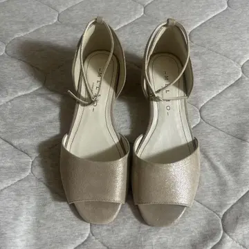 베이지 오픈토 샌들 23cm 2E 폭