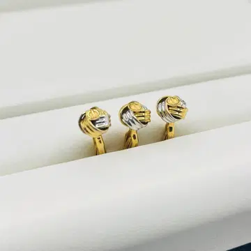새상품급 Dunhill 커프스 3개 골드 던힐
