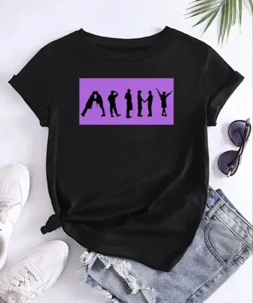 BTS ARMY 로고 티셔츠 블랙 L