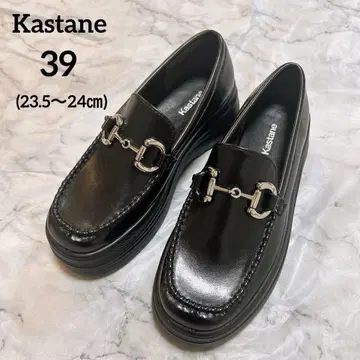 새상품급 카스타네 Kastane 비트 로퍼 39 사이즈 블랙 검정