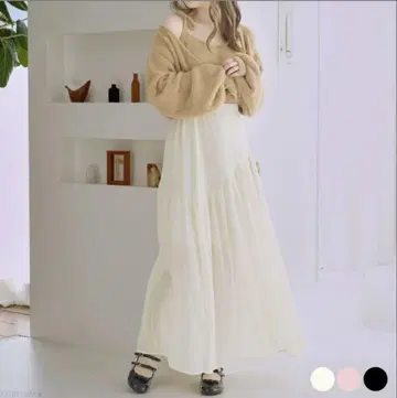 새상품 유메텐보 moulis' 무리스 비대칭 티어드 스커트