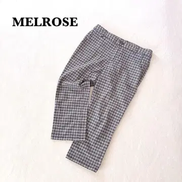 멜로즈 클레어 체크 무늬 크롭 팬츠 4 캐주얼