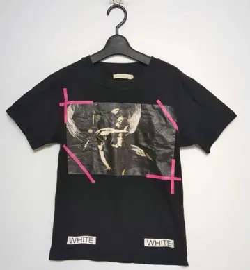 OFF-WHITE 아트 프린트 티셔츠 블랙