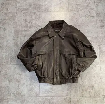 80s A-2 real leather 봄버 jacket vtg q
