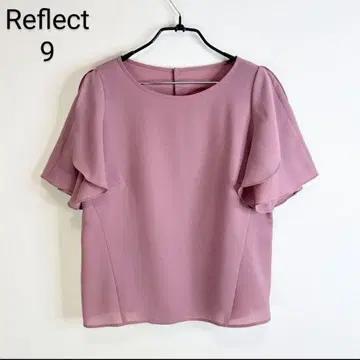 Reflect 린넨 느낌 원단 프릴 슬리브 블라우스 핑크