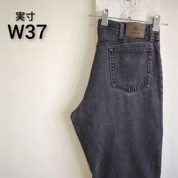 Wrangler 랭글러 블랙 청바지 37인치 테이퍼드 WR05