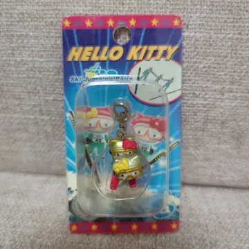 헬로키티 지역 스키 점프 키링