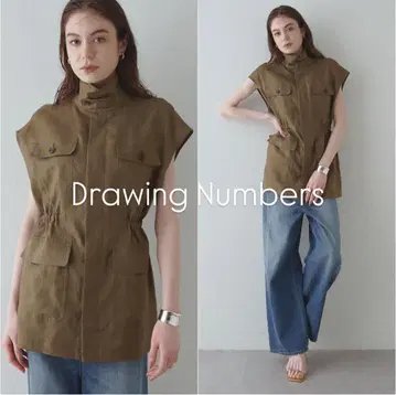 미사용 새상품 [ Drawing Numbers ] 콘티넨탈 린넨 베스트