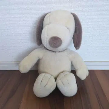 스누피 봉제 인형 세피아 컬러 전체 길이 약 35cm