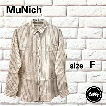 MuNich 뮤닉 백 디자인 셔츠 스트라이프 베이지